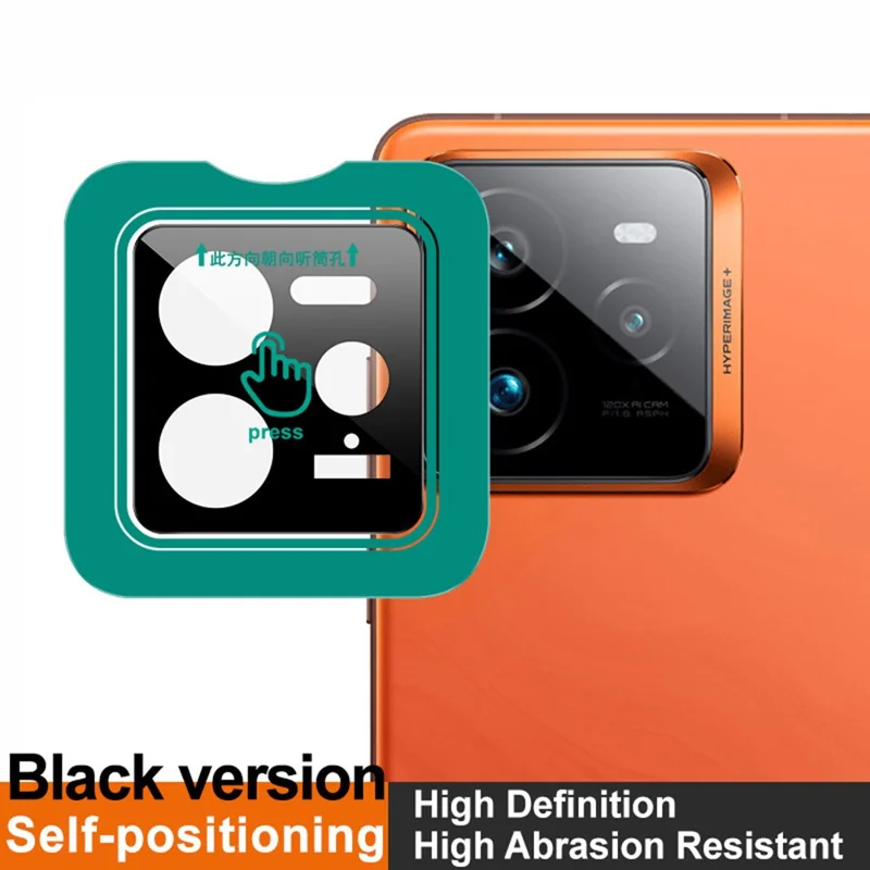 IMAK Para Realme GT 7 Pro 5G Protetor de Lente de Vidro Temperado da Câmera com Estrutura de Auto-Posicionamento (Versão Preta)