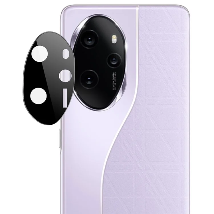 ИМАК для Honor 100 Pro 5G Закаленное стекло Защитник камеры с самопозиционирующейся рамкой (Черная версия)