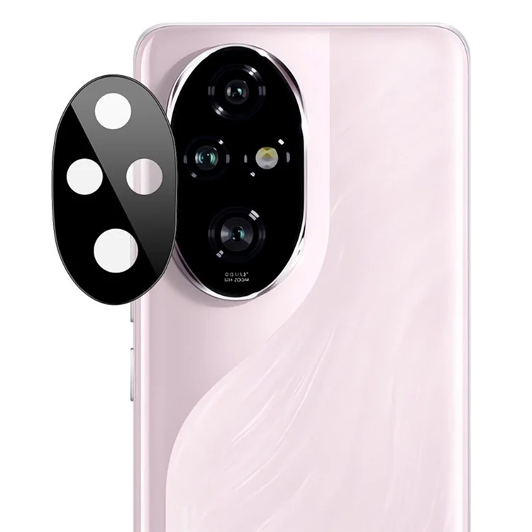 IMAK Per Honor 200 Pro 5G Protezione in vetro temperato per fotocamera con cornice di posizionamento automatico (Versione nera)
