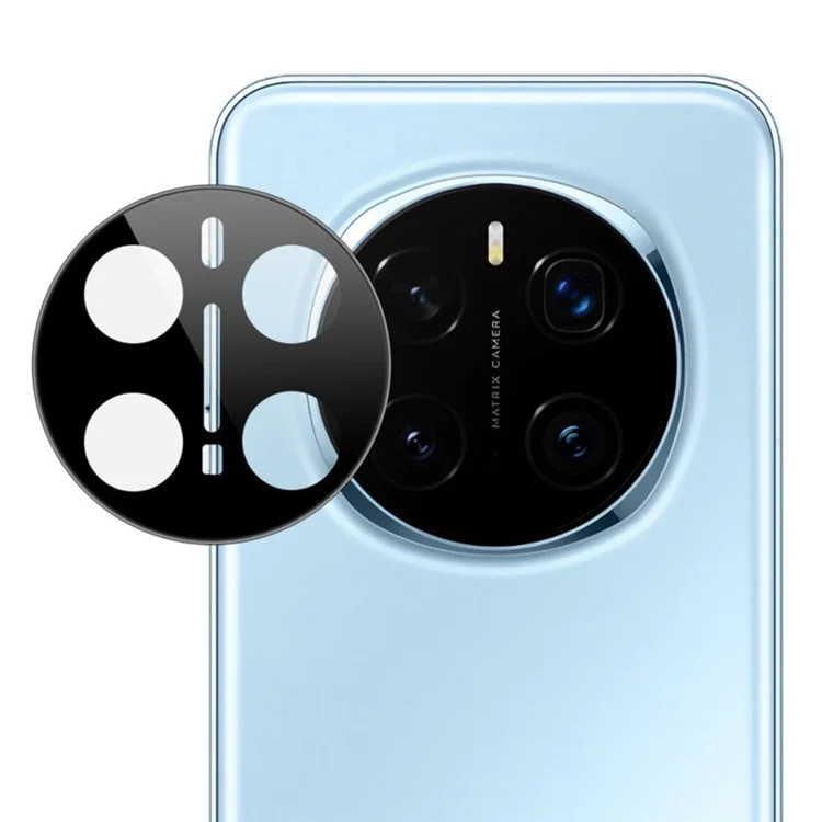 IMAK Protector de lente de cámara de vidrio templado con marco de autoposicionamiento para Honor Magic7 Pro 5G (versión negra)