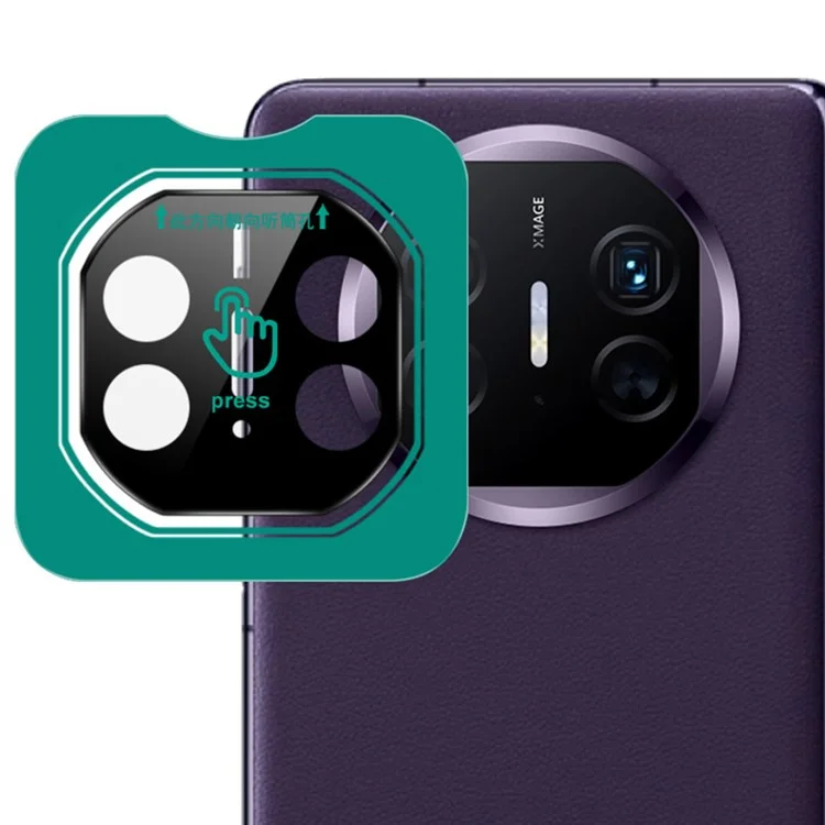 IMAK pour Huawei Mate X5 Protecteur d'objectif en verre trempé avec cadre d'auto-positionnement (version noire)