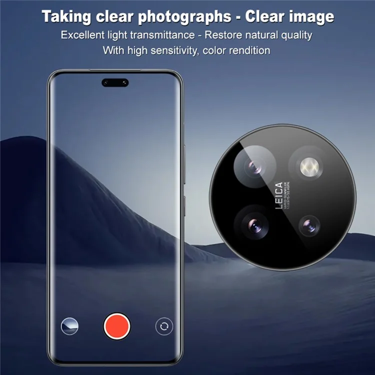 IMAK Pour Xiaomi 14 Civi 5G / Civi 4 Pro 5G Protecteur d'objectif en verre trempé avec cadre d'auto-positionnement (version noire)