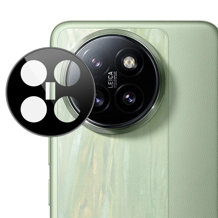 IMAK Pour Xiaomi 14 Civi 5G / Civi 4 Pro 5G Protecteur d'objectif en verre trempé avec cadre d'auto-positionnement (version noire)
