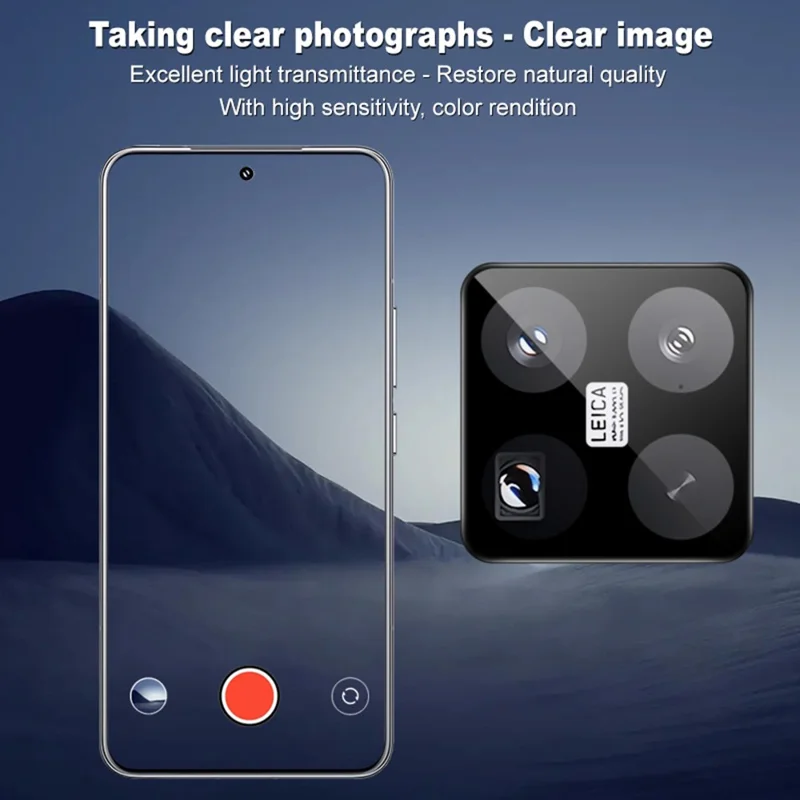 IMAK для Xiaomi 15 Pro закалённое стеклянное защитное стекло для камеры с самопозиционирующей рамкой (чёрная версия)