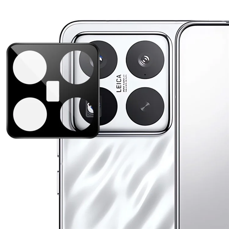 IMAK для Xiaomi 15 Pro закалённое стеклянное защитное стекло для камеры с самопозиционирующей рамкой (чёрная версия)