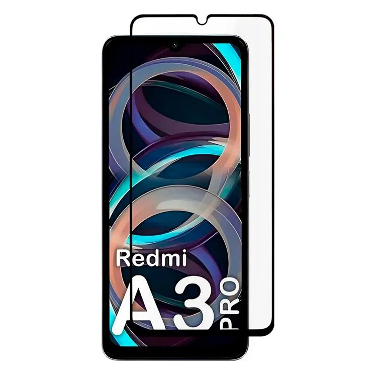 Vidro temperado de tela completa para Xiaomi Redmi A3 Pro 4G, dureza 9H