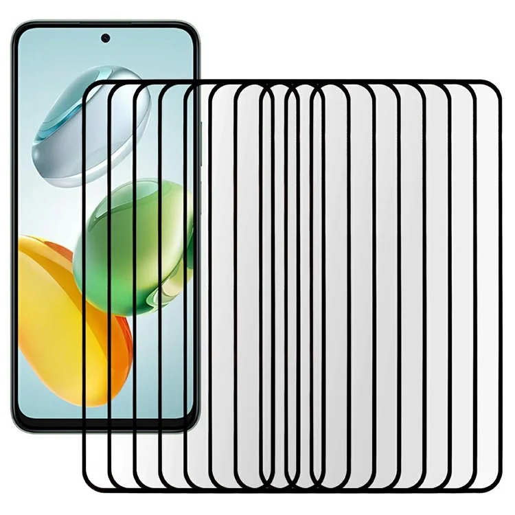 10er-Set für Honor X7c 4G / 200 Smart 5G gehärtetes Glas-Displayschutzfolie mit Vollbildabdeckung und Härte von 9H