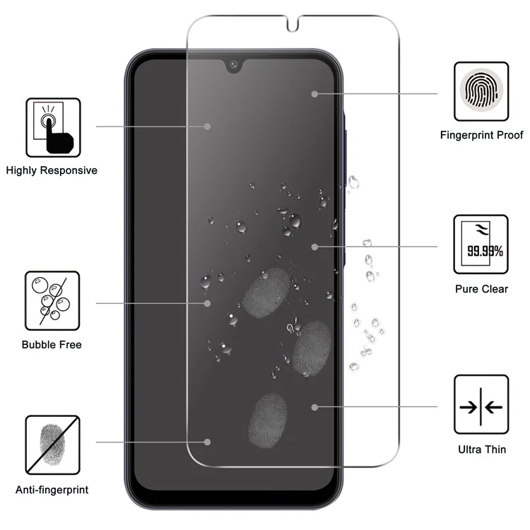 For Samsung Galaxy A26 5G Screen Protector HD Tempered Glass Film 2.5D