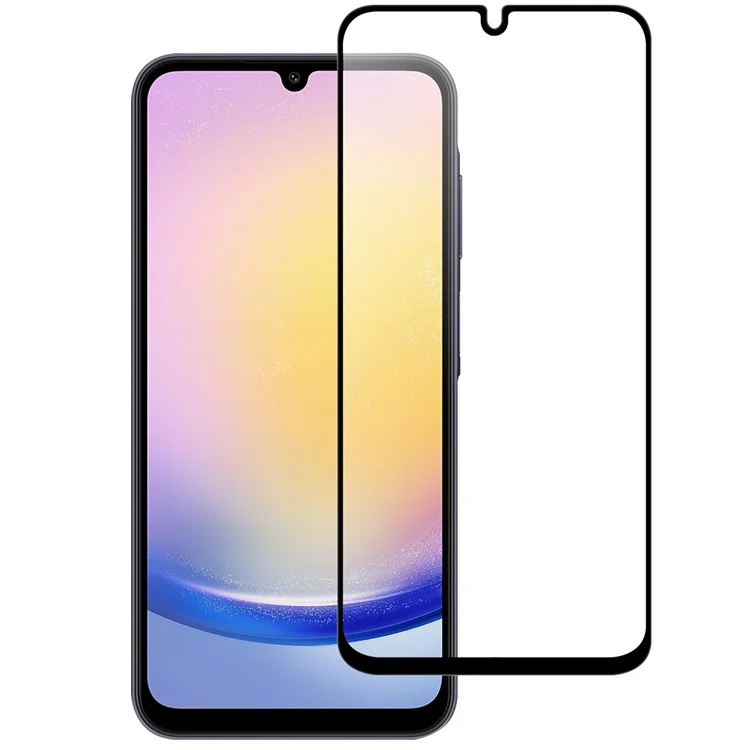 Protecteur d'écran en verre AGC pour Samsung Galaxy A26 5G, film d'écran bord noir avec colle intégrale