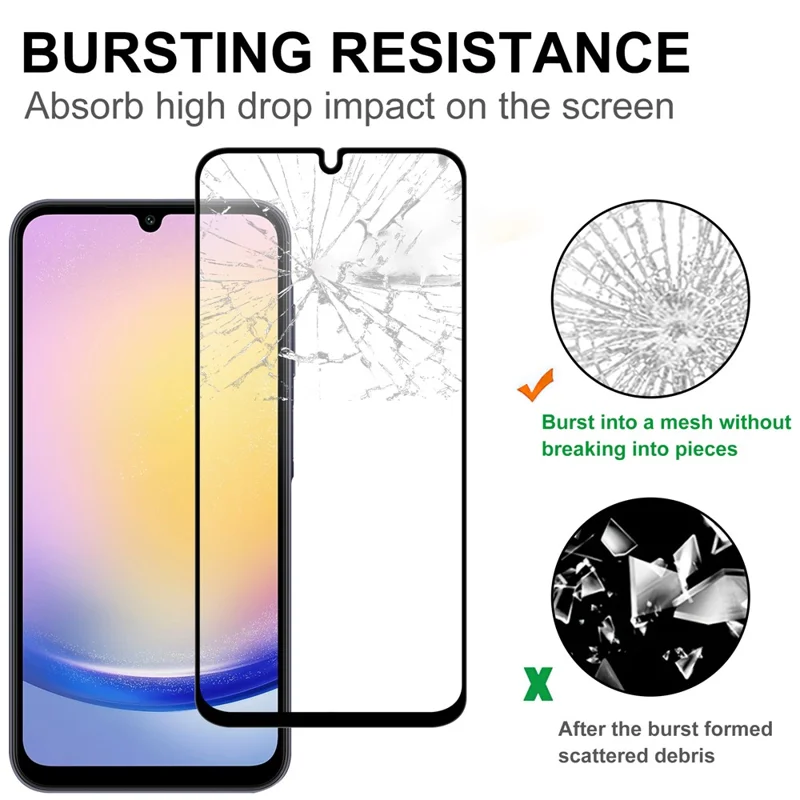 For Samsung Galaxy A56 5G  /  A36 5G AGC Tempered Glass with Black Edge Full Glue Full Coverage Screen Protector