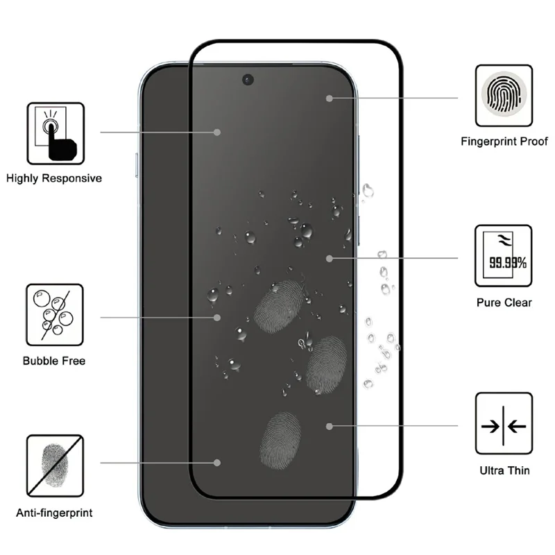 For Oppo Find X8 5G AGC Tempered Glass with Black Edge Full Glue Full Coverage Screen Protector