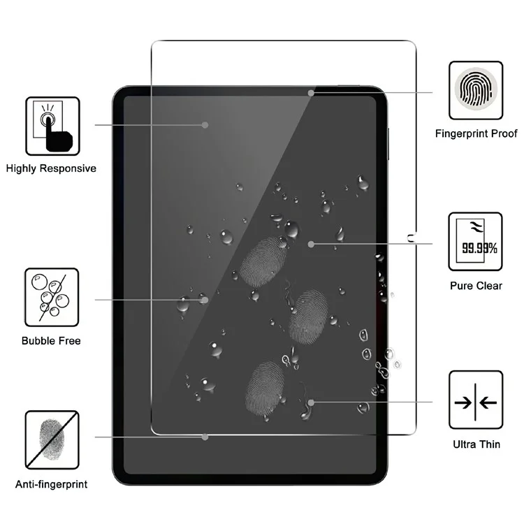 Für Xiaomi Pad 7 / Pad 7 Pro gehärtetes Glas Bildschirmschutz 2,5D gerade Bildschirmfolie