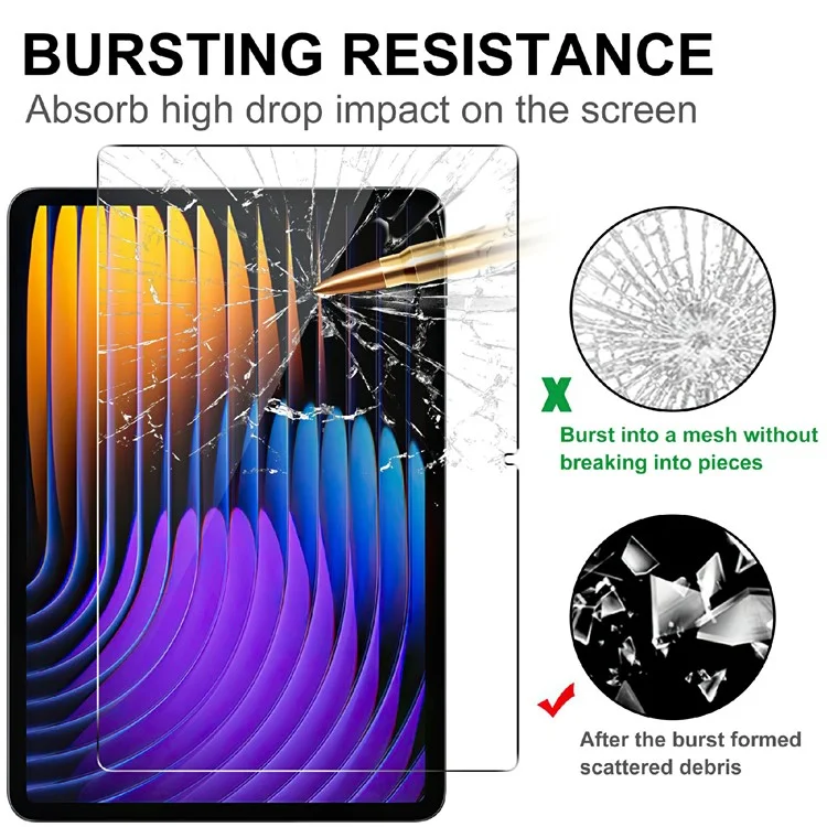 Für Xiaomi Pad 7 / Pad 7 Pro gehärtetes Glas Bildschirmschutz 2,5D gerade Bildschirmfolie