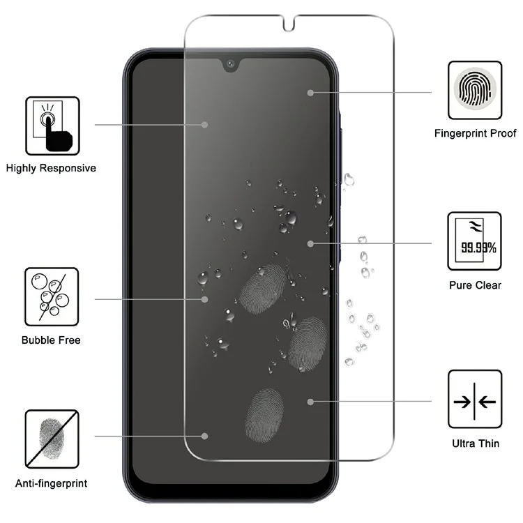 Für Samsung Galaxy A56 5G / A36 5G Displayschutzfolie HD gehärtetes Glas Film 2.5D