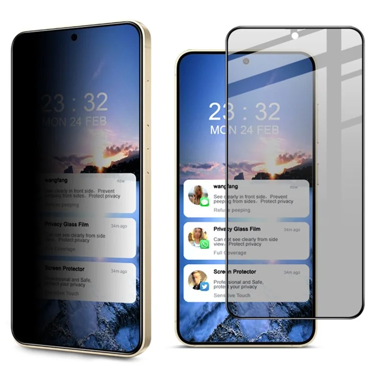 IMAK Panzerglas Bildschirmschutz für Samsung Galaxy S25+ mit Vollständiger Abdeckung gegen Spionage
