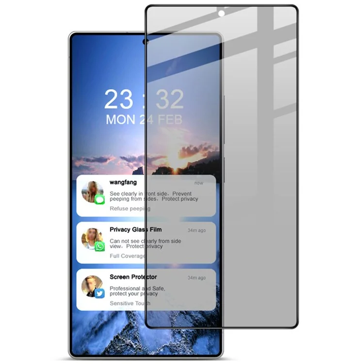 ИМАК Для Samsung Galaxy S25 Ultra Закаленное стекло-экранная защита от подглядывания с полным покрытием
