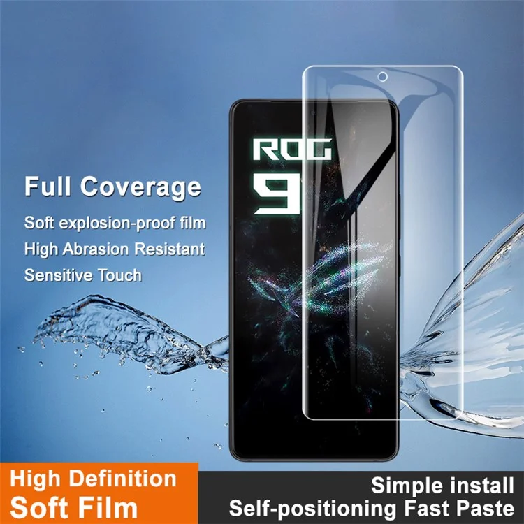 Película de hidrogel IMAK de 4ª geração para Asus ROG Phone 9 Pro 5G / Phone 9 5G Protetor de tela completo Filme TPU ultra claro e macio