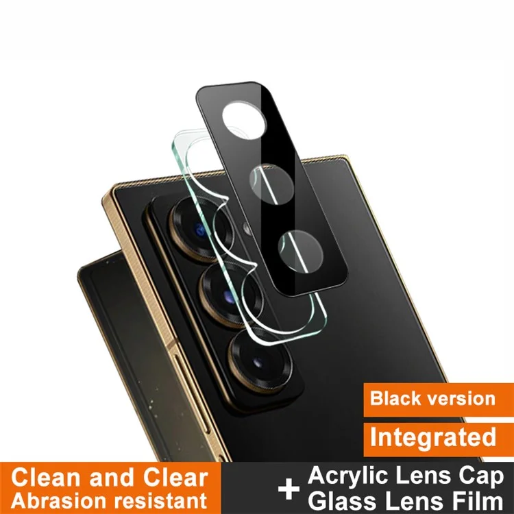 IMAK para Samsung Galaxy Z Fold Especial / W25 5G Película de vidrio templado + Tapa acrílica (Versión negra)