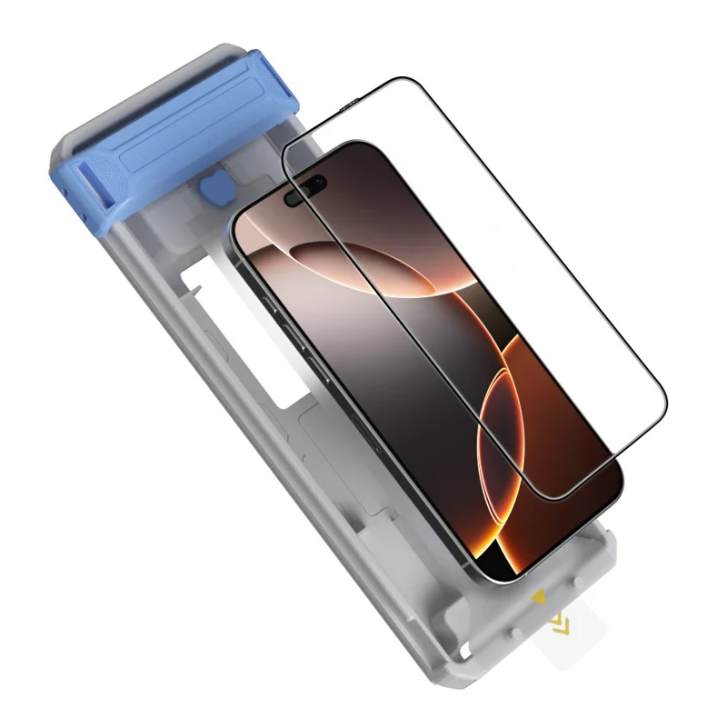 RURIHAI For iPhone 16 Pro Tempered Glass Film 3D Cold Carving Screen Protector with Dust Remover