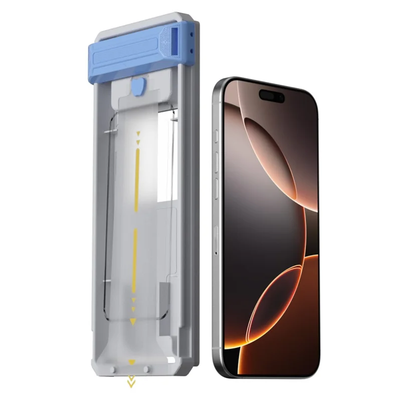 RURIHAI For iPhone 16 Pro Tempered Glass Film 3D Cold Carving Screen Protector with Dust Remover