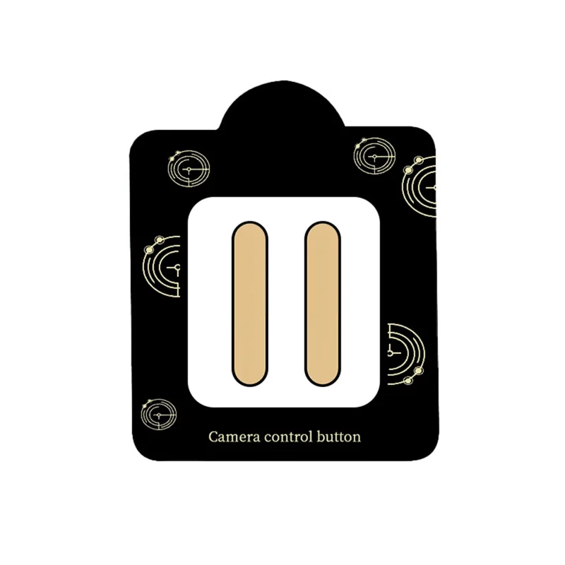 RURIHAI 2Pcs Camera Control Button Sticker for iPhone 17 Pro Max / 17 Pro / 17 / 16 Pro Max / 16 Pro / 16 Plus / 16 Glass Camera Button Protector - Titanium Gold