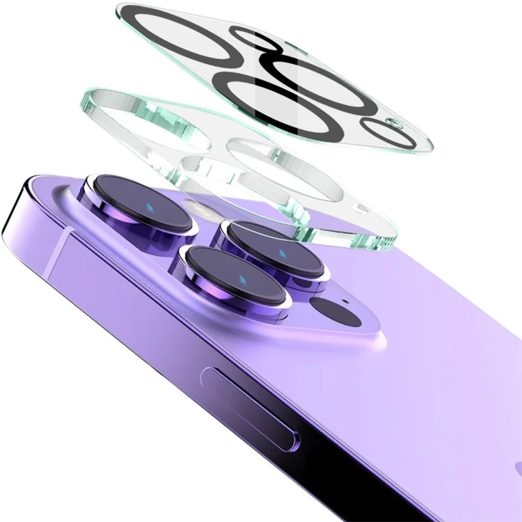 IMAK Anti-scratch Lens Protector para iPhone 14 Pro / 14 Pro Max, Película de Lente de Vidrio Templado + Tapa de Lente de Acrílico