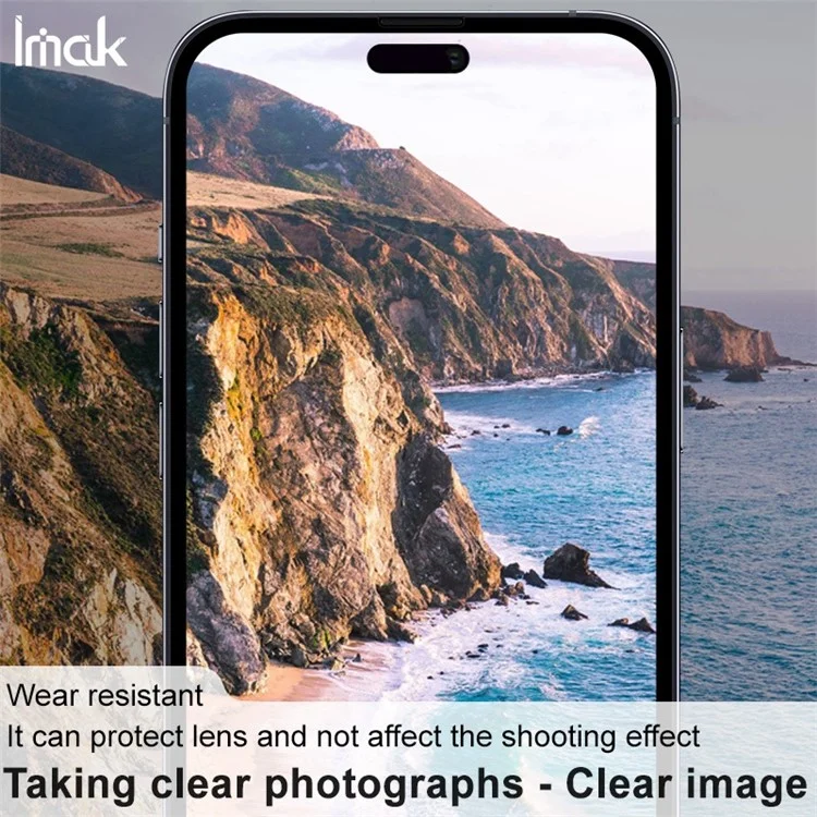 IMAK Anti-scratch Lens Protector para iPhone 14 Pro / 14 Pro Max, Película de Lente de Vidrio Templado + Tapa de Lente de Acrílico