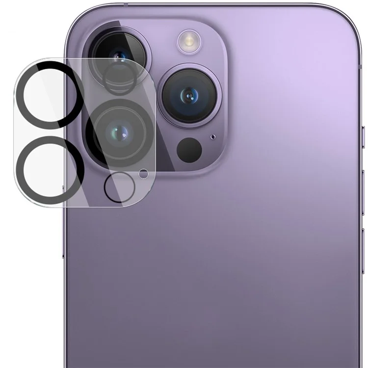 IMAK Anti-scratch Lens Protector para iPhone 14 Pro / 14 Pro Max, Película de Lente de Vidrio Templado + Tapa de Lente de Acrílico