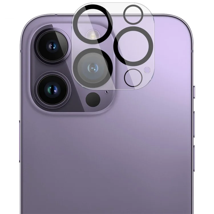 IMAK Anti-scratch Lens Protector para iPhone 14 Pro / 14 Pro Max, Película de Lente de Vidrio Templado + Tapa de Lente de Acrílico