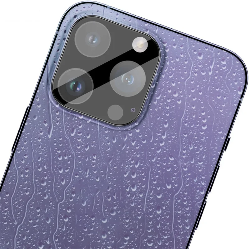 IMAK per iPhone 14 Pro / 14 Pro Max Pellicola in vetro temperato per obiettivo + Copri obiettivo acrilico Anti-graffio Protezione per obiettivo della fotocamera (Versione nera)