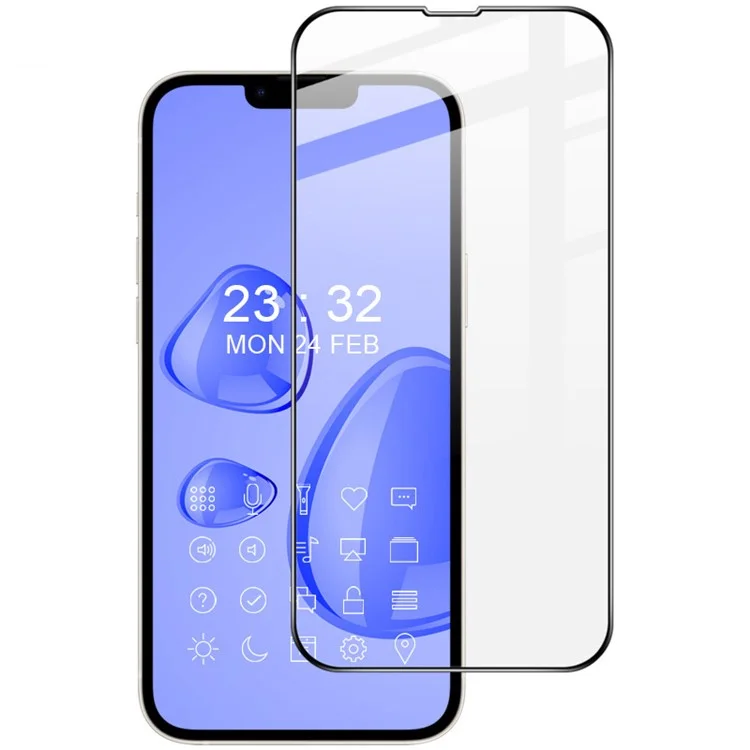 IMAK Pro+ Serie für iPhone 14 Plus 9H Härte Gehärtetes Glas Vollklebe-Bildschirmschutz HD Vollständige Abdeckung Anti-Explosions-Folie