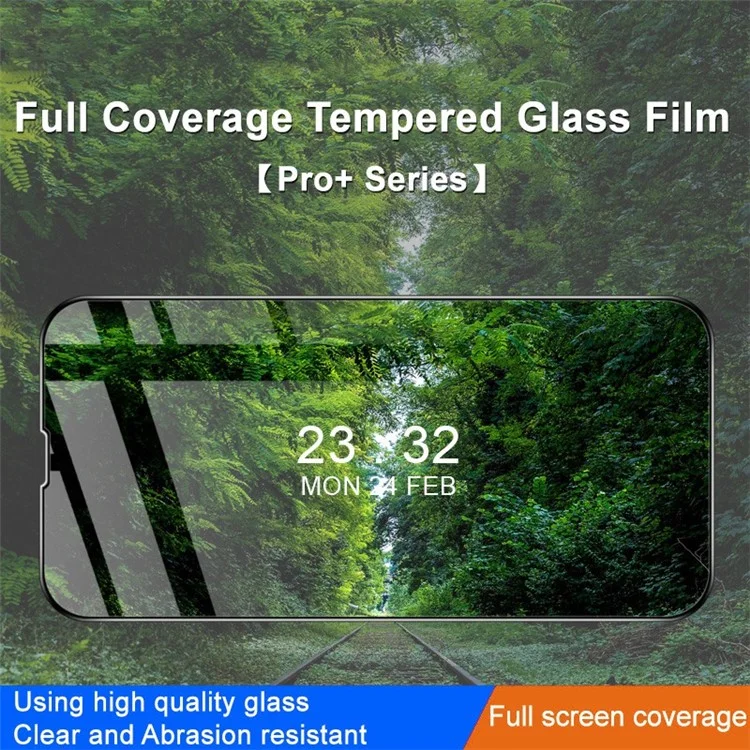 IMAK Pro+ Serie für iPhone 14 Plus 9H Härte Gehärtetes Glas Vollklebe-Bildschirmschutz HD Vollständige Abdeckung Anti-Explosions-Folie