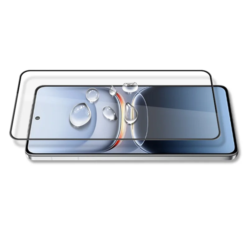 MOCOLO Displayschutz für vivo iQOO 13 5G, Antishock-Seidentexturdruck, gehärtetes Glasfilm - Schwarz