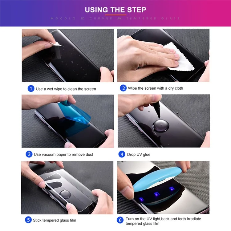 Protector de pantalla de cristal templado con película líquida UV 3D curva de cobertura total para Honor Magic7 Pro 5G de MOCOLO