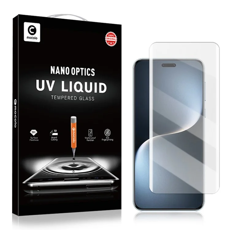 Protector de pantalla de cristal templado con película líquida UV 3D curva de cobertura total para Honor Magic7 Pro 5G de MOCOLO