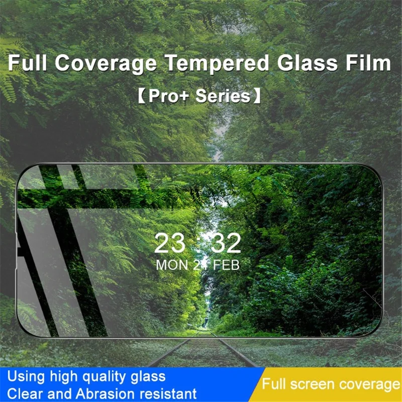 IMAK Pro+ Series for iPhone 14 Pro 9H Hardness Anti-scratch Tempered Glass Screen Protector HD Full Glue Full Coverage Protective Film