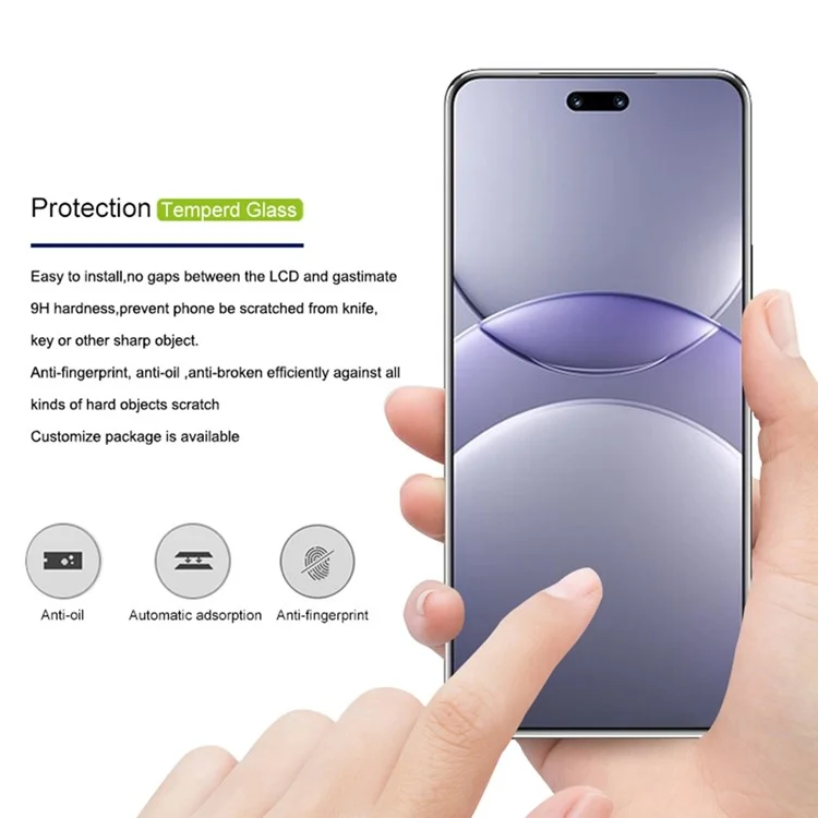 MOCOLO Protector de pantalla de vidrio templado 3D curvado para Huawei nova 13 Pro 5G