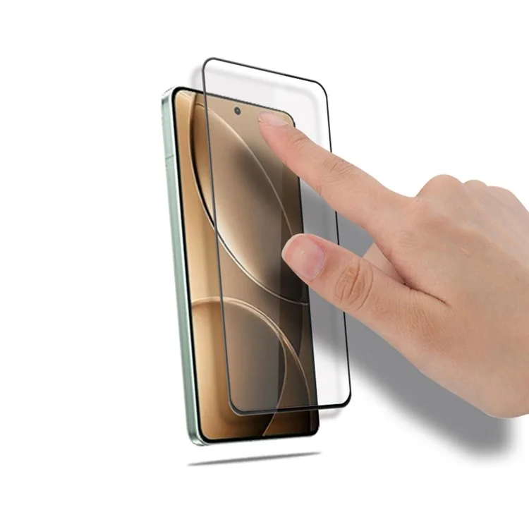 MOCOLO Для Xiaomi Redmi K80 5G / K80 Pro 5G Защитная пленка для экрана Противоударное шелковое напечатанное закаленное стекло - Черный