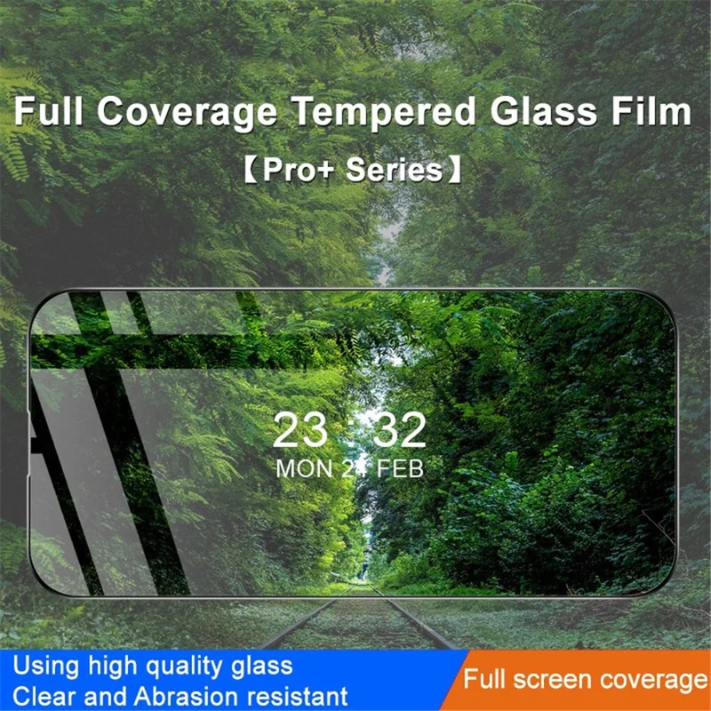 IMAK Pro+ Series for iPhone 14 Pro Max Anti-scratch Anti-explosion Tempered Glass Screen Protector HD Full Coverage Full Glue Protective Film