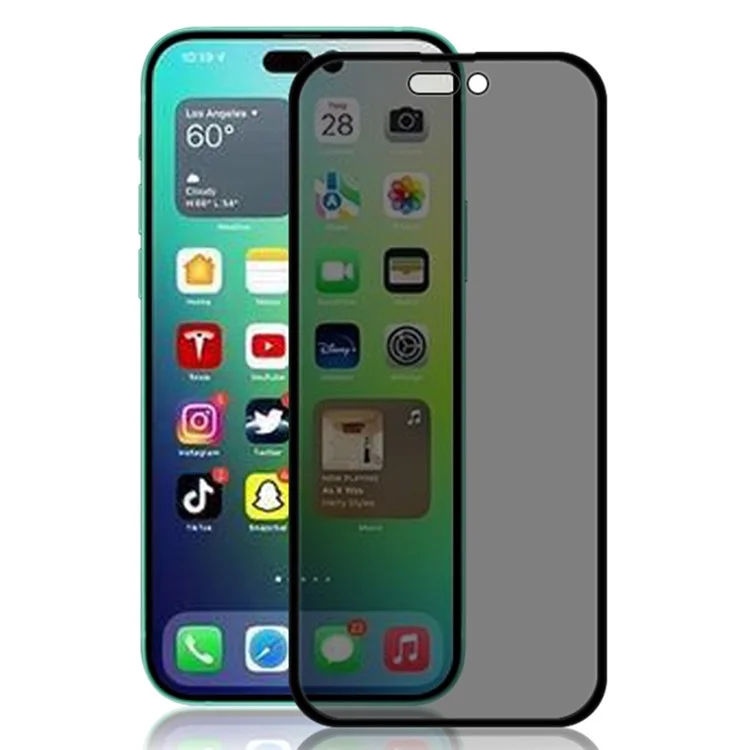 Großeinkauf MOCOLO Für iPhone 14 Pro Max Bildschirmschutz Anti-Spionage Seidendruckgehärtetes Glas-Film - Schwarz