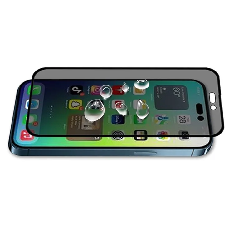 Großeinkauf MOCOLO Für iPhone 14 Pro Max Bildschirmschutz Anti-Spionage Seidendruckgehärtetes Glas-Film - Schwarz