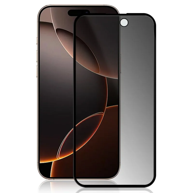 Massenkauf MOCOLO für iPhone 16 Pro Max Bildschirmschutz Anti-Spy Seidendruck Gehärtetes Glasfilm - Schwarz
