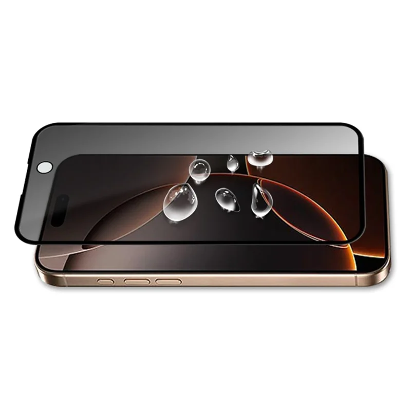 Massenkauf MOCOLO für iPhone 16 Pro Max Bildschirmschutz Anti-Spy Seidendruck Gehärtetes Glasfilm - Schwarz