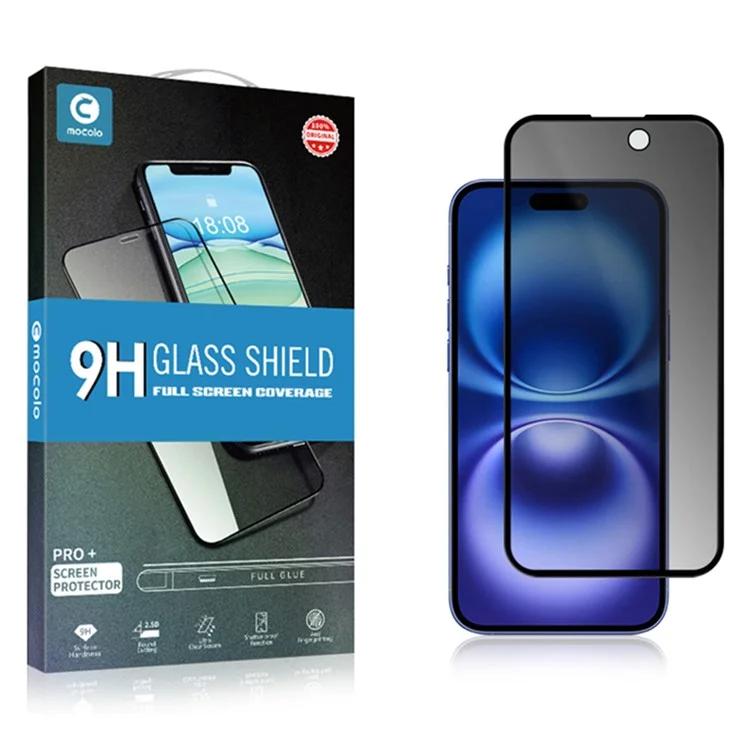 Bulk Buy MOCOLO For iPhone 16 Plus Screen Protector Anti Spy Silk Printing Tempered Glass Film - Black

Массовая закупка MOCOLO для iPhone 16 Plus Защитная пленка для экрана Антишпионская шелковая печать Закаленное стекло - Черный