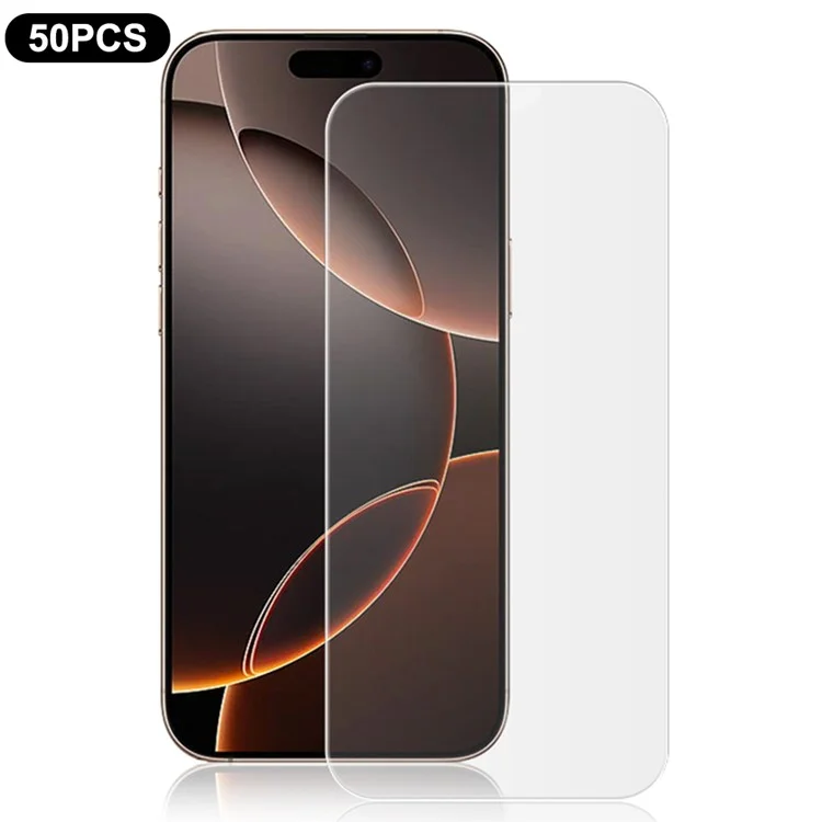 MOCOLO 50 Stück für iPhone 16 Pro Max Bildschirmschutz, kratzfest, klare Panzerglas-Folie