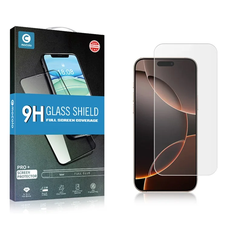 MOCOLO 50 Stück für iPhone 16 Pro Max Bildschirmschutz, kratzfest, klare Panzerglas-Folie