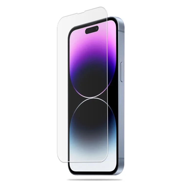 MOCOLO 50 pièces pour protecteur d'écran iPhone 14 Pro, film en verre trempé antirayures et transparent.