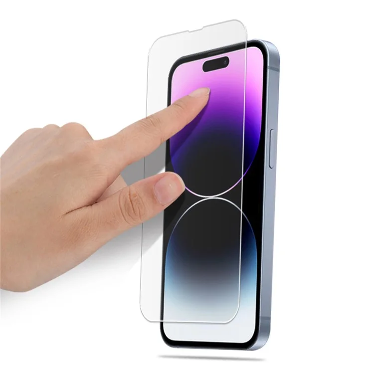 MOCOLO 50 pièces pour protecteur d'écran iPhone 14 Pro, film en verre trempé antirayures et transparent.