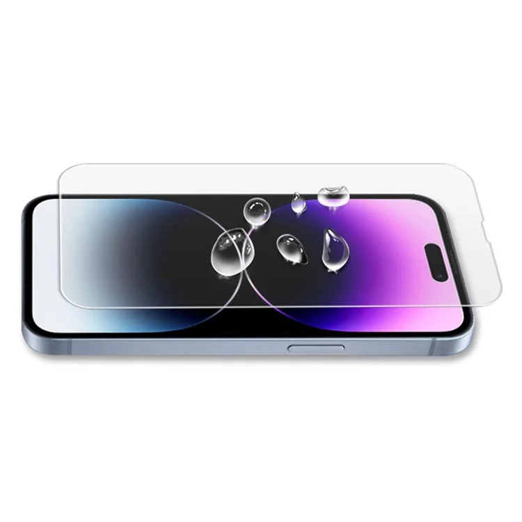 MOCOLO 50 pièces pour protecteur d'écran iPhone 14 Pro, film en verre trempé antirayures et transparent.