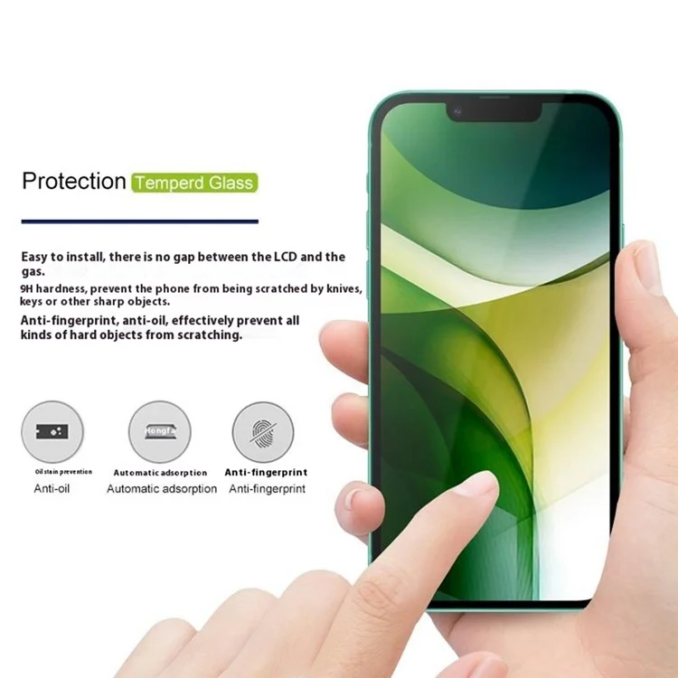 MOCOLO 50 unidades de protector de pantalla de vidrio templado transparente antiralladuras para iPhone 13 mini